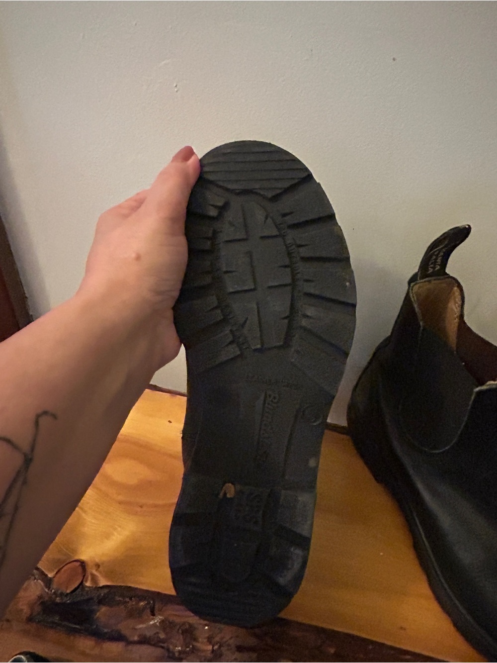 Blundstone Black unisex Boot Sole - Rugged Tread Size 5AU/ 6M /8 W - Picture 10 of 12